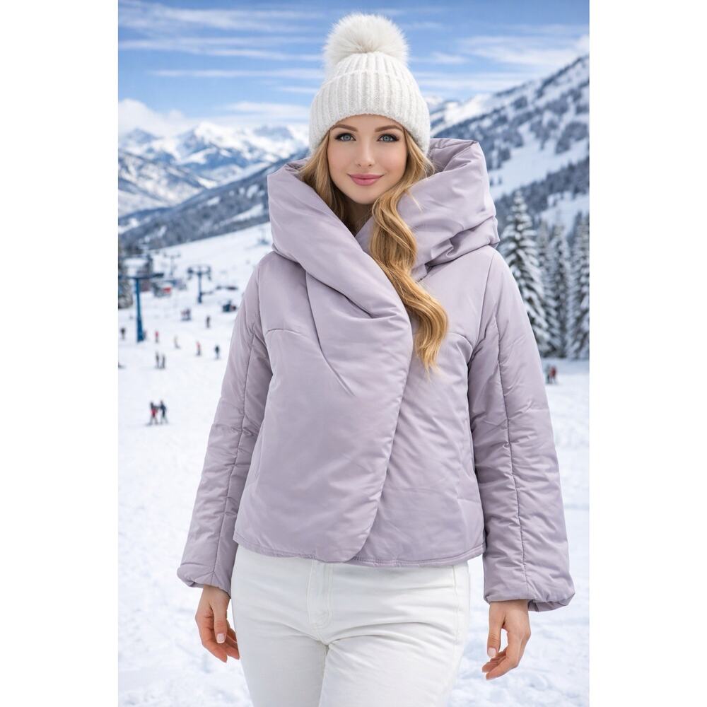 Lululemon NWT Hooded Insulated Wrap Coat Light Purple Sz 4 Scandi Girl Orig $248